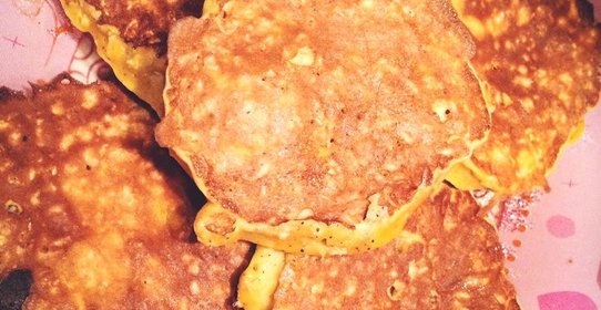 Оладьи из тыквы и овсяных хлопьев