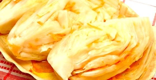 Солёная капуста с чесноком