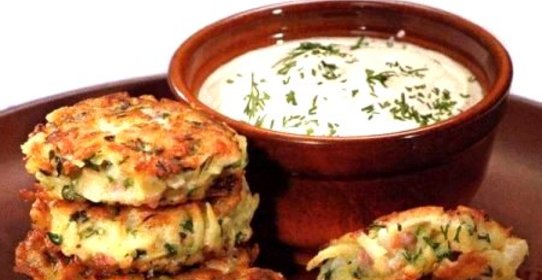 Драники с зеленью и сыром