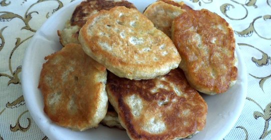 Постные оладьи с яблоками