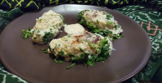 Ленивые рыбные голубцы в хренно-сметанном соусе