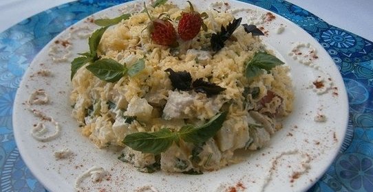 Салат с курицей и апельсином