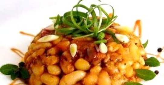 Фасоль с грибами
