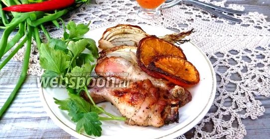 Куриные ножки с апельсином и фенхелем