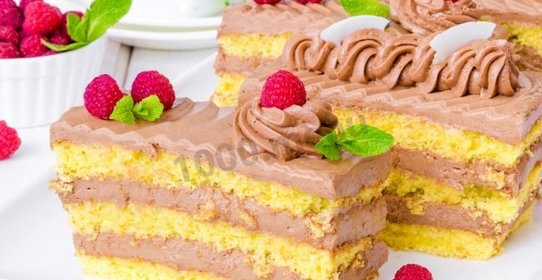 Пирожное бисквитное с кремом