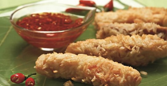 Тайская рыба в корочке из риса