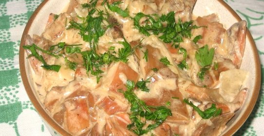 Рыжики в сметане