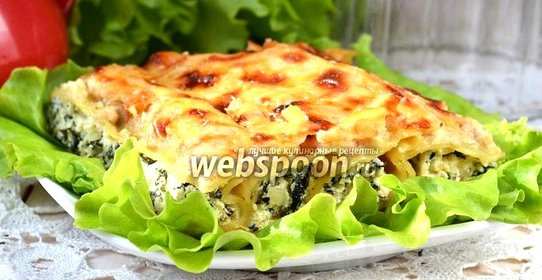 Каннеллони с рикоттой и шпинатом