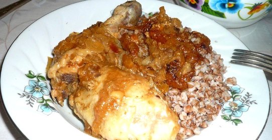 Курица в медово-луковом соусе