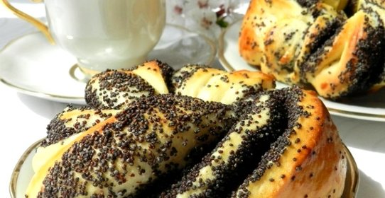 Булочки с маком без дрожжей