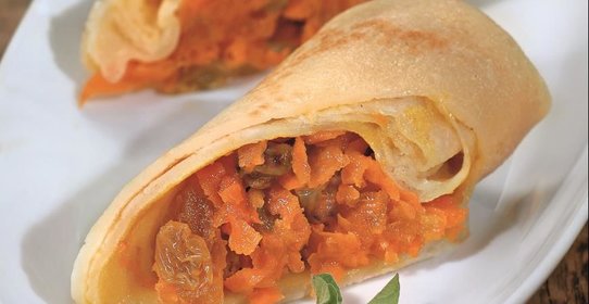 Блинчики с морковью и курагой