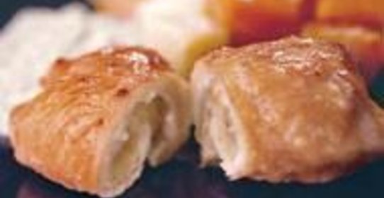 Рулетики из индейки с яблочным пюре и овощным гарниром