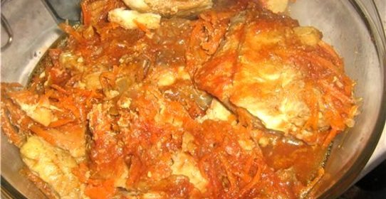 Рыба, тушеная с овощами