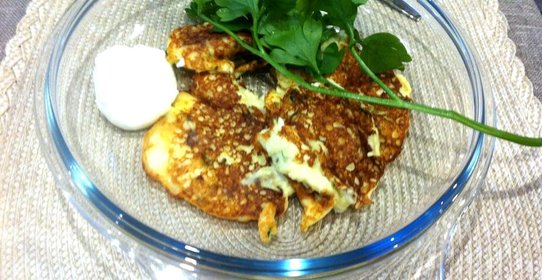 Оладьи кефирные кабачковые