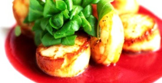 Креветки и гребешки в медовом маринаде