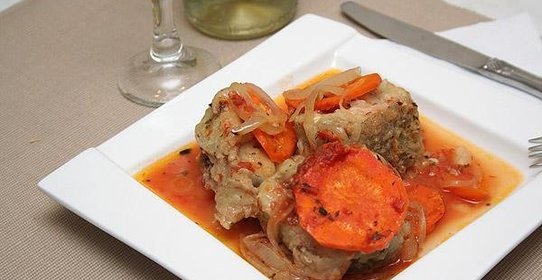 Минтай в соусе