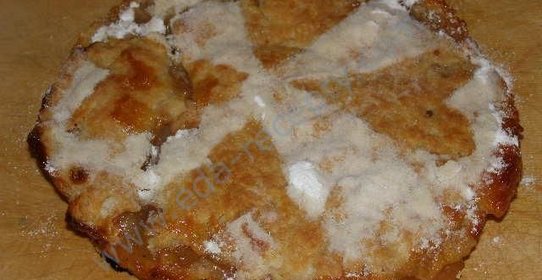 Постный яблочный пирог с яблоками