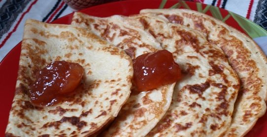 Заварные блины на кефире