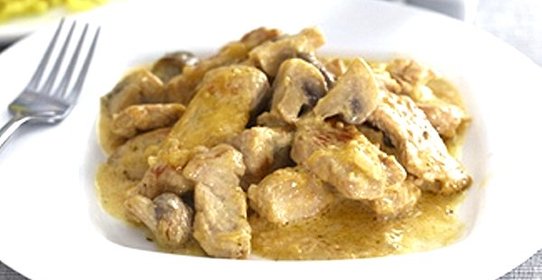 Фрикасе из индейки в мультиварке