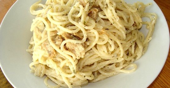 Спагетти с грибным соусом