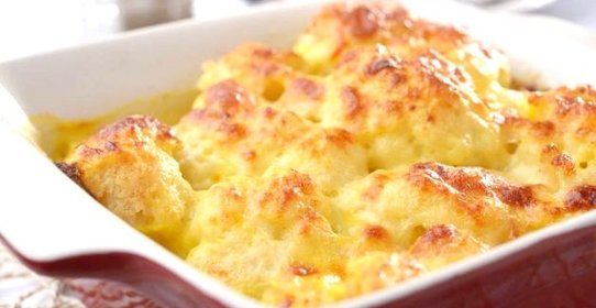 Цветная капуста в сметане с сыром