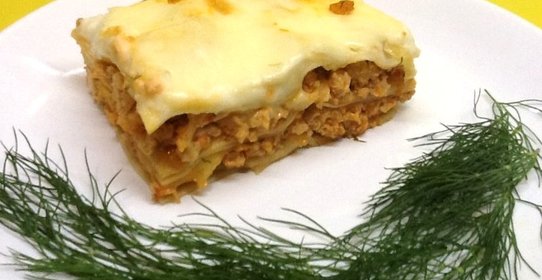 Лазанья с куриным фаршем