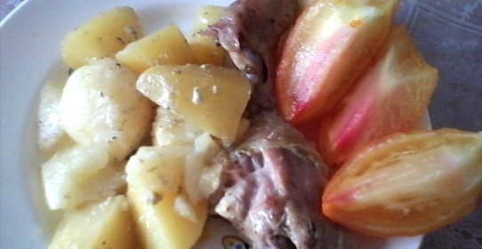 Куриные ножки запеченые с картофелем