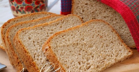 Ржаной хлеб с овсяными хлопьями на пиве в хлебопечке