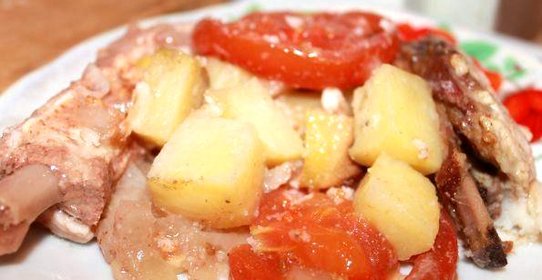 Рагу со свиными ребрами