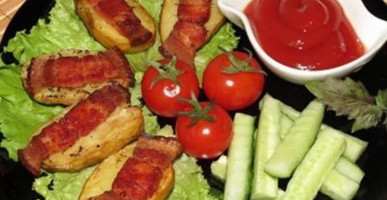 Картошка, запеченная с салом