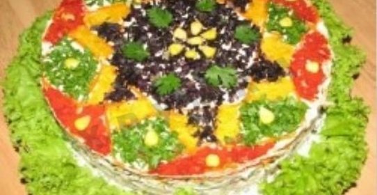 Праздничный салат курица картошка огурец