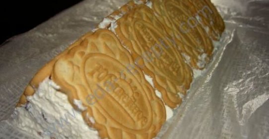 Торт Творожный домик из печенья и творога