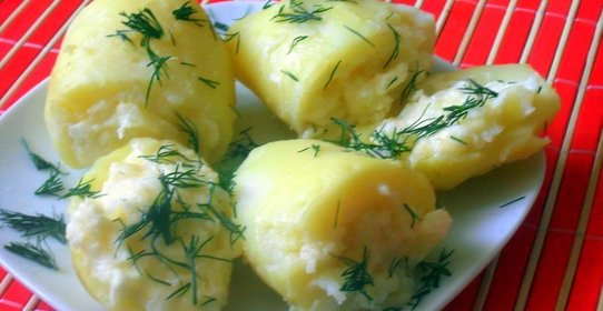 Картофель фаршированный сыром