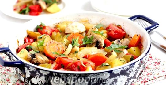 Запечённые в духовке овощи