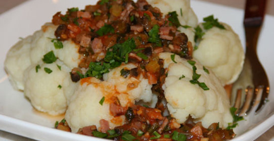 Цветная капуста с пикантным соусом