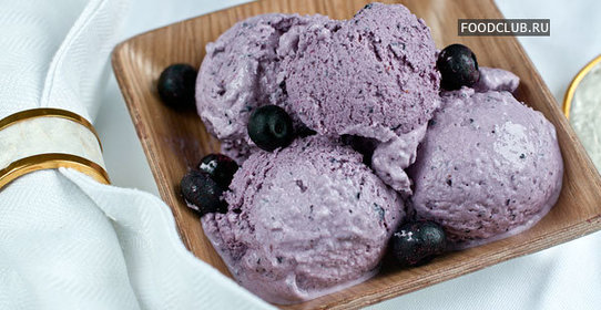 Черничное мороженое с маскарпоне