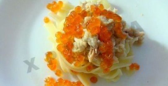 Рыба с горчично-медовым соусом и икрой