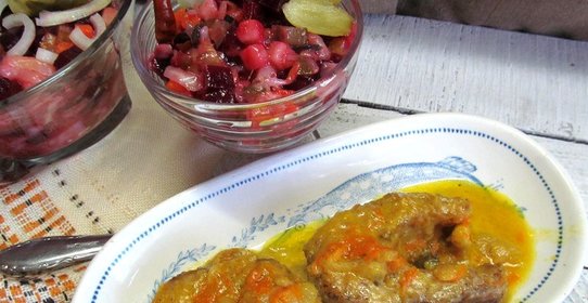 Щука с винегретом