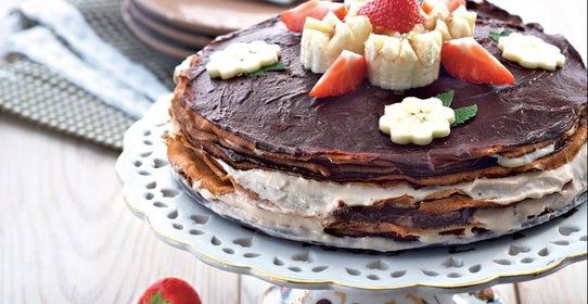 Банановый блинчатый торт