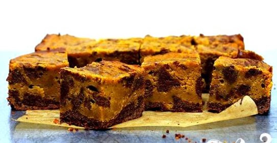 Тыквенно-шоколадные пирожные