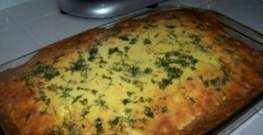 Пирог рыбный из консервов