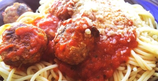 Спагетти с мясными шариками (meatballs)