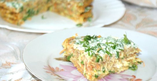 Кабачковый торт с ржаной мукой