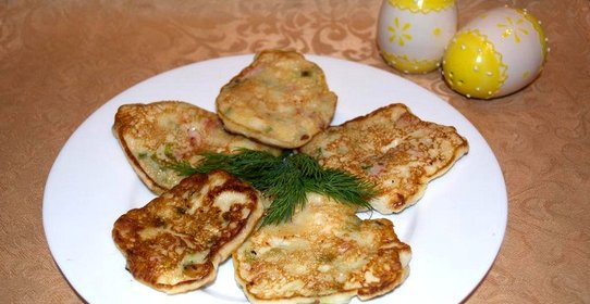 Куриные оладьи с беконом