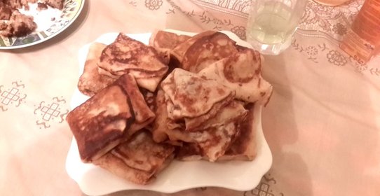 Тонкие блины с начинкой