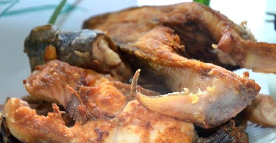 Горбуша жареная