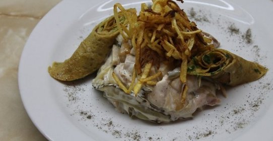 Картошка с копченой курицей