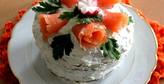 Шведский бутербродный торт