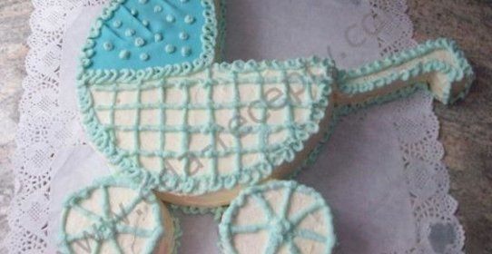 Торт новорожденному Детская коляска