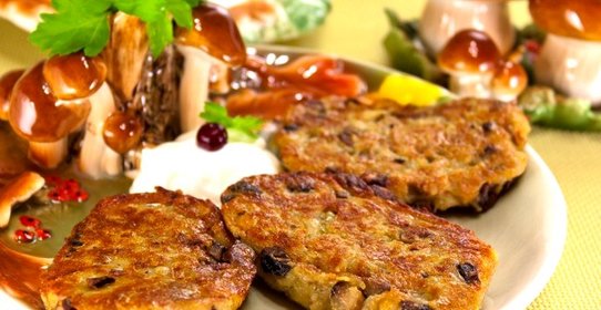 Драники с грибами